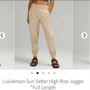 LULULEMON sun setter jogger sz12